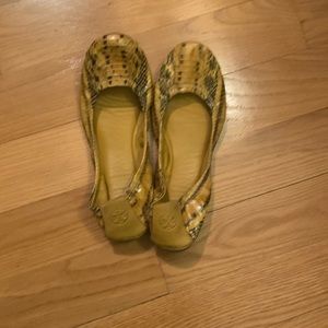 Tory Burch yellow flat
